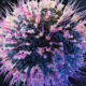 Microscopic-style illustration of coronavirus particles representing the SARS-CoV-2 virus responsible for COVID-19