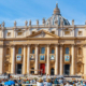 Canonization ceremony at St. Peter's Basilica in Vatican City, a major religious gathering at the center of the Catholic Church