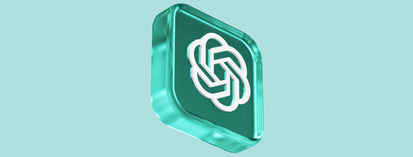 Green-3D-ChatGPT-Logo-With-White-Symbol-Floating Green three-dimensional ChatGPT logo floating in the air with the recognizable white interwoven symbol