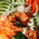 Colorful assortment of healthy foods featuring strawberries, avocado, blueberries, mango, carrots, nuts, and sushi arranged on a plate