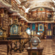 Historic library in Prague featuring ornate eighteenth-century architecture and a traditional interior dedicated to books, science, geometry, and astronomy