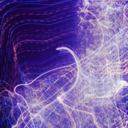 Purple-toned anatomical illustration depicting the human nervous system and its network of internal nerves