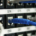 Ethernet network cables connected to numbered ports on networking equipment used for server and network communications