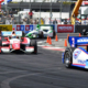 Number two racing car competing at a Grand Prix motorsport event