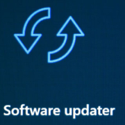 Updater text displayed with two circular arrows representing software updates and system maintenance