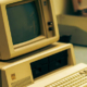 Vintage IBM personal computer representing the early era of desktop computing and locally operated computer systems