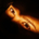 Woman lying in bed in a dark room with a narrow beam of light illuminating her eyes and eyebrows while the rest of her face remains in shadow